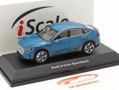 Audi e-tron Sportback Année de construction 2020 antigua bleu 1:43 iScale