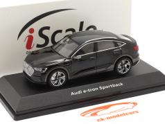 Audi e-tron Sportback Año de construcción 2020 negro 1:43 iScale