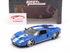 Ford GT 映画 Fast and Furious 7 2015 青い / 白い 1:24 Jada Toys