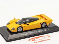 Dauer Porsche 962 Ano de construção 1993 amarelo alaranjado 1:43 Altaya