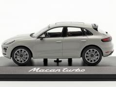 Porsche Macan Turbo Anno di costruzione 2019 gesso Grigio 1:43 Minichamps