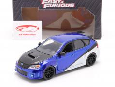 Brian's Subaru Impreza WRX STi Movie Fast & Furious (2009) blue / silver / black 1:24 Jada Toys