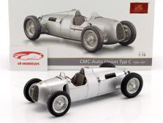 Auto Union Typ C Opførselsår 1936/37 sølv 1:18 CMC