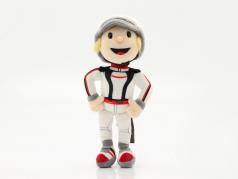 Porsche Figurine en peluche Tom Targa 30 cm blanc / noir / rouge