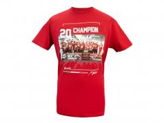 Mick Schumacher T-Shirt Fórmula 2 Campeão mundial 2020 vermelho