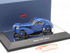Bugatti Type 57SC Atlantic Ano de construção 1938 azul 1:43 AUTOart