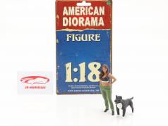 Lowriders Figur #4 mit Hund 1:18 American Diorama