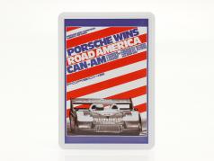 Porsche Открытка из металла: Can-Am Road America 1973