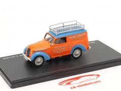 Renault Juvaquatre Fourgonnette Publicitaire Latapie Orange / bleu 1:43 Hachette