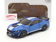 Ford Mustang Shelby GT500 Fast Track Año de construcción 2020 azul metálico 1:18 Solido