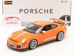 Porsche 911 (997) GT3 RS 4.0 bouwjaar 2012 Oranje 1:18 Bburago