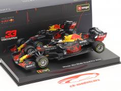 Max Verstappen Red Bull RB16 #33 ganador Abu Dhabi GP fórmula 1 2020 1:43 Bburago