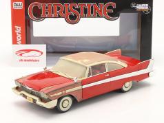 Plymouth Fury Año de construcción 1958 Película Christine (1983) rojo / blanco 1:18 AutoWorld