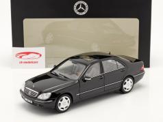 Mercedes-Benz S 600 (V220) Ano de construção 2000-2005 obsidiana negra 1:18 Norev