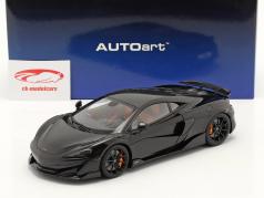 McLaren 600LT year 2019 onyx black 1:18 AUTOart