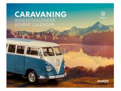 Caravaning Calendario dell'avvento: Volkswagen VW Bulli T1 blu / bianco 1:24 Franzis