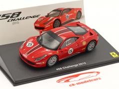 Ferrari 458 Challenge #5 year 2010 with showcase red 1:43 Altaya