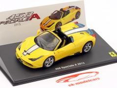 Ferrari 458 Speciale A 建设年份 2013 和 展示柜 黄色 1:43 Altaya