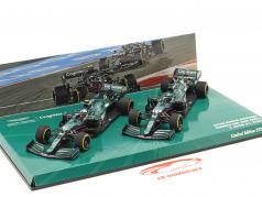 Vettel #5 & Stroll #18 2-Car Set Aston Martin AMR21 fórmula 1 2021 1:43 Minichamps