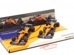 Norris #4 & Ricciardo #3 2-Car Set McLaren MCL35M formula 1 2021 1:43 Minichamps