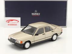 Mercedes-Benz 190E (W201) Ano de construção 1982 prata esfumaçada 1:18 Norev