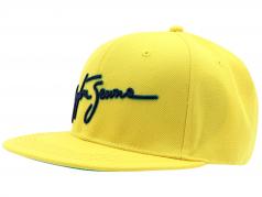 Ayrton Senna gorra Brasil Flat Brim amarillo