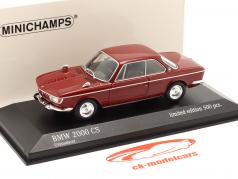 BMW 2000 CS coupé Anno di costruzione 1967 Rosso granata 1:43 Minichamps