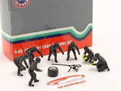 Formel 1 Pit Crew Figuren Set #2 Team Schwarz 1:43 American Diorama