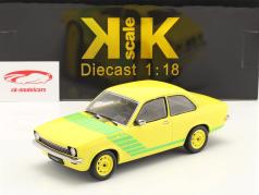 Opel Kadett C Swinger Ano de construção 1973 amarelo / verde 1:18 KK-Scale