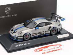 Porsche 911 (992) GT3 Cup GT sølv / shark blue 1:43 Spark