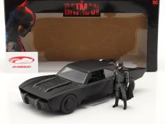 Batmobile 和 Batman 数字 电影 The Batman 2022 黑色的 1:18 Jada Toys