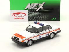 Volvo 240 GL police Pays-Bas Année de construction 1986 blanc / rouge 1:24 Welly