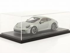 Porsche 911 (992) GT3 Touring と ショーケース 銀 / ブラック 1:18 Minichamps