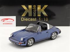 Porsche 911 Carrera 3.0 Targa Anno di costruzione 1977 blu metallico 1:18 KK-Scale