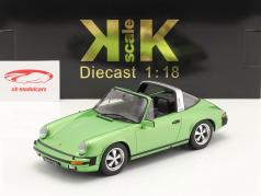 Porsche 911 Carrera 3.0 Targa Ano de construção 1977 verde metálico 1:18 KK-Scale