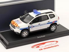 Dacia Duster Police Municipale 2018 blanche avec rouge / jaune rayures 1:43 Norev