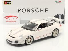 Porsche 911 (997) GT3 RS 4.0 Bouwjaar 2011 wit 1:18 Bburago