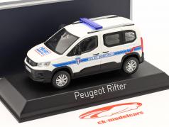 Peugeot Rifter Police Municipale 2019 белый / синий 1:43 Norev