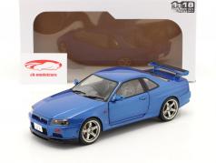 Nissan Skyline GT-R (R34) bouwjaar 1999 blauw metalen 1:18 Solido