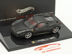 Ferrari 458 Italia Année de construction 2011 tapis Le noir 1:43 HotWheels Elite