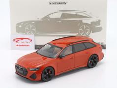 Audi RS 6 Avant Anno di costruzione 2019 arancia metallico 1:18 Minichamps