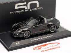 Porsche 911 (992) Targa 4 GTS 50 Años Porsche Design negro 1:43 Minichamps