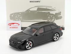 Audi RS 6 Avant Anno di costruzione 2019 Nero metallico 1:18 Minichamps