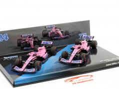 2-Car Set Alonso #14 & Ocon #31 Baréin GP fórmula 1 2022 1:43 Minichamps