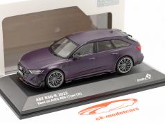 Audi RS6-R (C8) ABT Año de construcción 2022 escarchado violeta 1:43 Solido