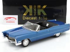 Cadillac DeVille bouwjaar 1967 blauw metalen 1:18 KK-Scale