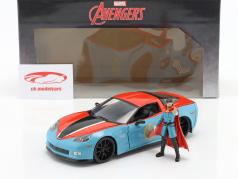 Chevrolet Corvette 2006 Insieme a figura Doctor Strange Marvel Avengers 1:24 Jada Toys