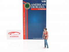 strand Piger Gina figur 1:18 American Diorama