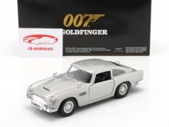 Aston Martin DB5 RHD Película James Bond Goldfinger (1964) plata 1:24 MotorMax