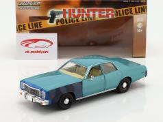 Plymouth Fury 1977 TV-Serie Hunter (1984-91) blau 1:24 Greenlight
